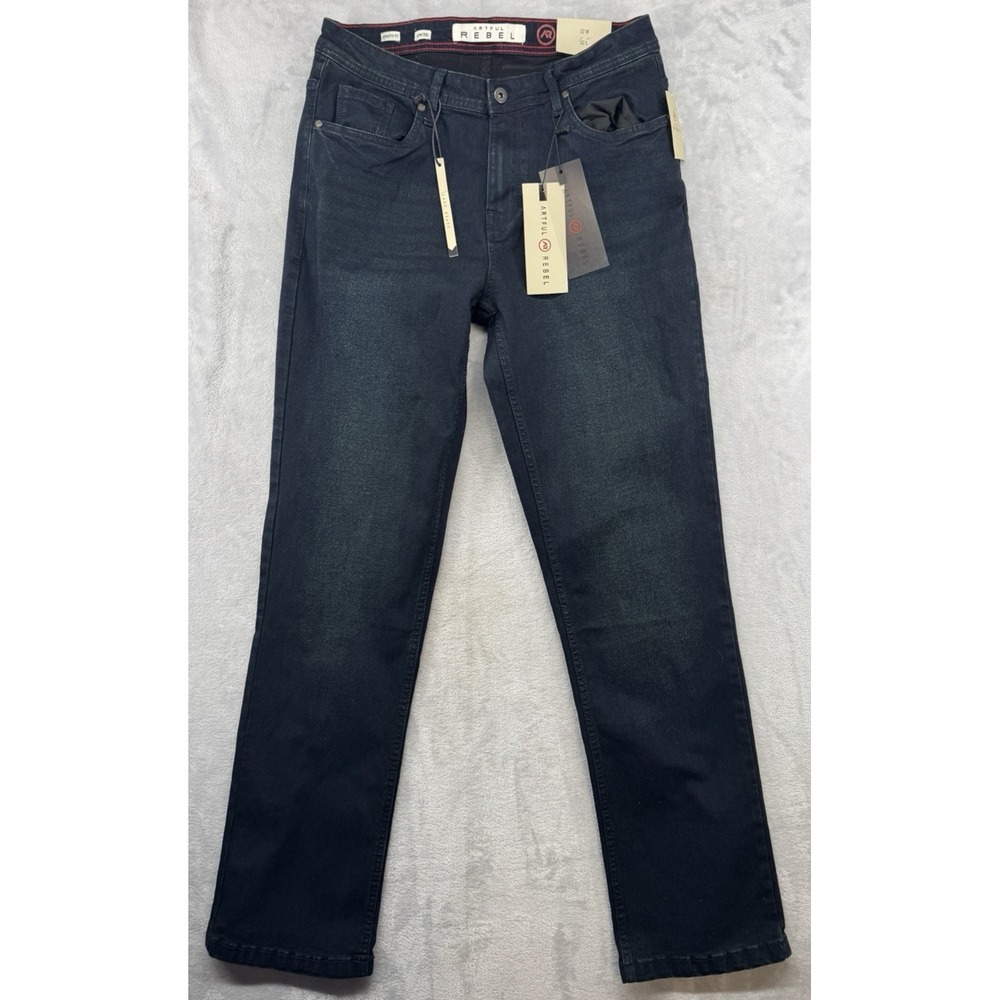 Artful Rebel Luxury Denim Jeans Blue Athletic Fit Stretch Dark Men's 32x32 NWT‎